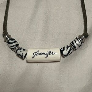 Black and White Beaded Necklace